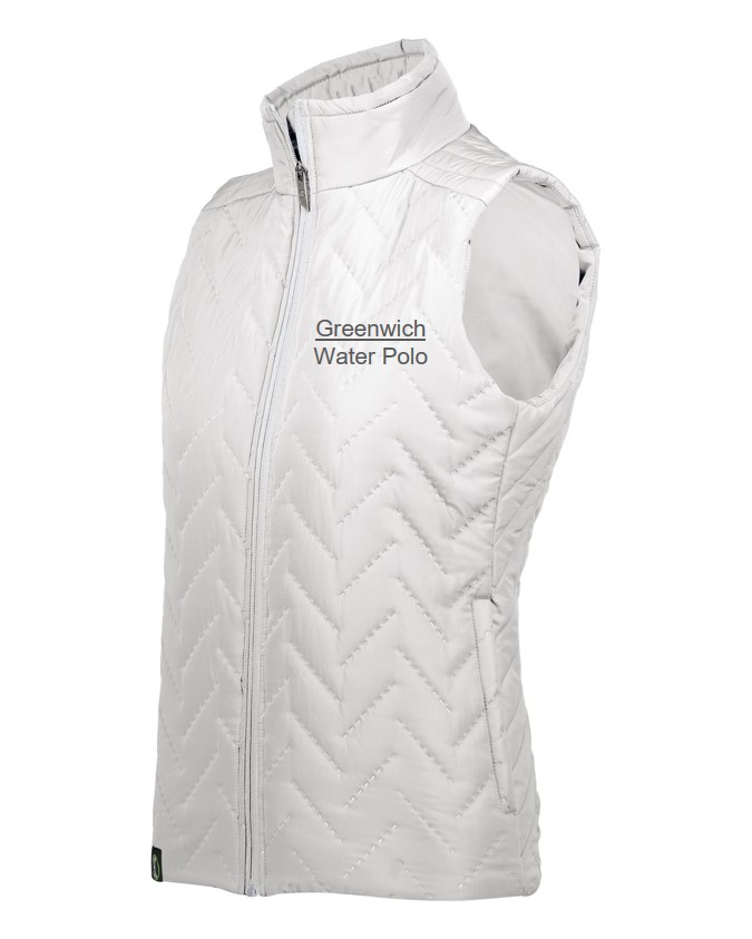 HOLLOWAY WOMEN'S REPREVE 6 DOWN VEST - WHITE Main Image